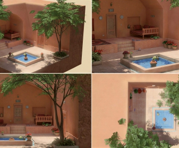 Southeast Asian Style Courtyard/landscape-ID:839953907