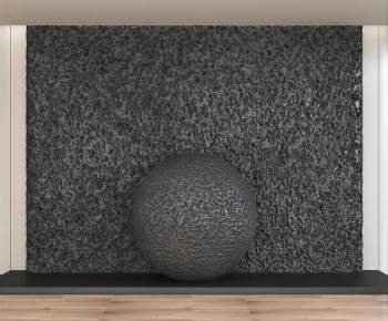 Wabi-sabi Style TV Wall-ID:438483001