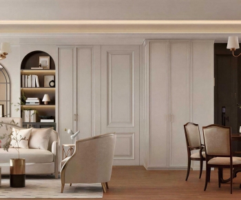 French Style A Living Room-ID:605720044