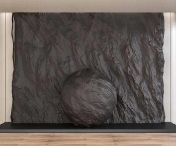 Wabi-sabi Style TV Wall-ID:500972997