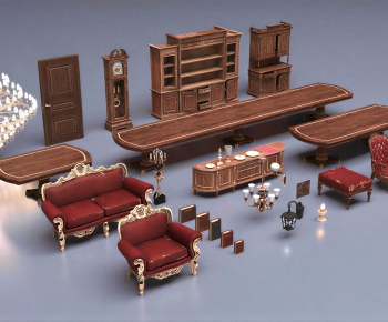 European Style Sofa Combination-ID:332642085