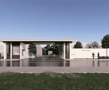 Modern Facade Element-ID:867696056
