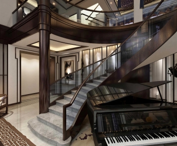 New Chinese Style Stairwell-ID:943352946