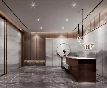 New Chinese Style Office Reception Desk-ID:710714106