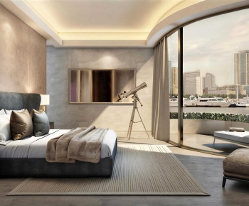 Wabi-sabi Style Bedroom-ID:960414897