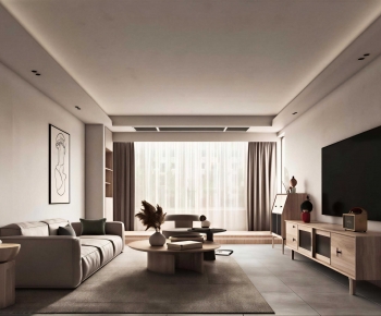 Wabi-sabi Style A Living Room-ID:696101227