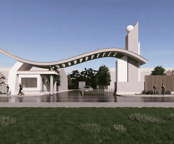 Modern Facade Element-ID:981158973