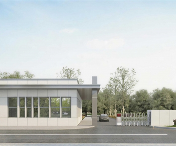 Modern Facade Element-ID:587996965