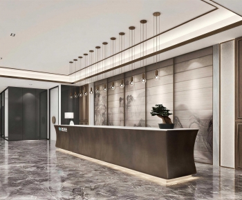 New Chinese Style Office Reception Desk-ID:137304078