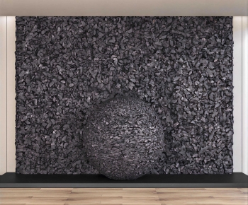 Wabi-sabi Style TV Wall-ID:629719027