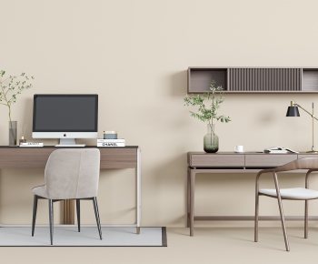 Modern Computer Desk And Chair-ID:134334091