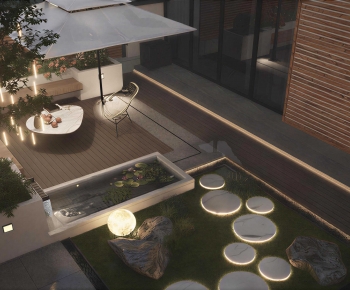 Modern Courtyard/landscape-ID:652000906