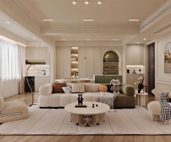 French Style A Living Room-ID:264041909