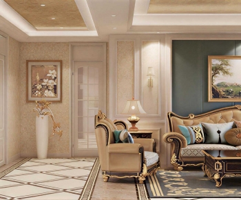 European Style A Living Room-ID:625288016