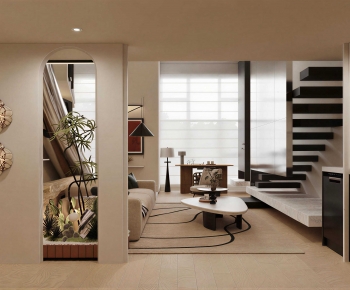 Modern A Living Room-ID:511085996