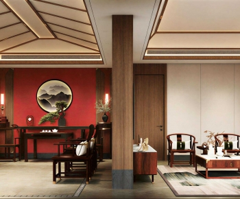 Chinese Style A Living Room-ID:336518058
