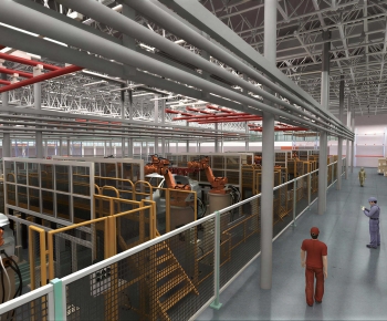 Modern Factory Floor/warehouse-ID:513062005