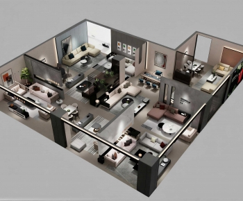 Modern A Bird's-eye View Of Home Decoration-ID:763402945