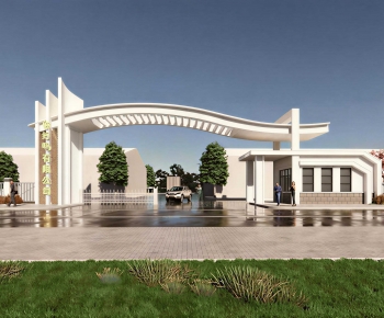 Modern Facade Element-ID:825462106