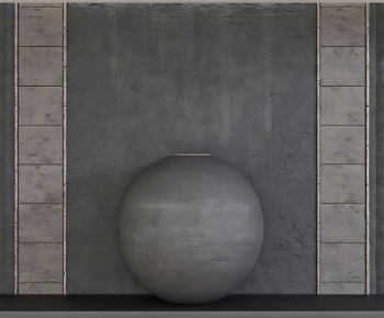 Wabi-sabi Style TV Wall-ID:389098882