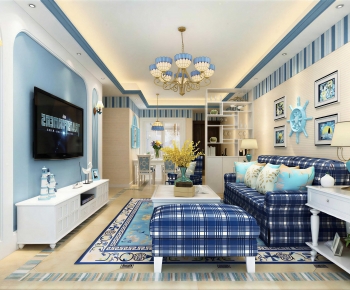 Mediterranean Style A Living Room-ID:404644975