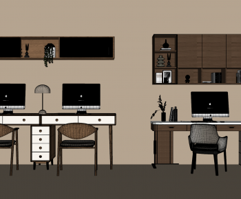 Modern Computer Desk And Chair-ID:816255096