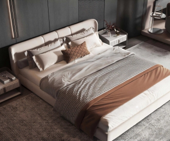 Modern Double Bed-ID:835194112
