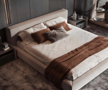 Modern Double Bed-ID:908679014
