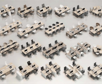 Modern Office Desk And Chair-ID:912859421