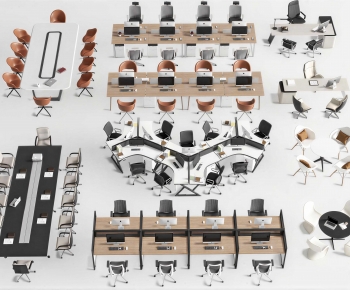 Modern Office Desk And Chair-ID:820839441
