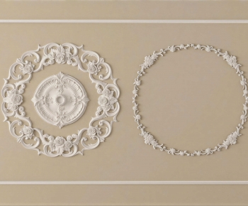 French Style Plaster Carved Top Plate-ID:881939891