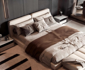 Modern Double Bed-ID:136805068