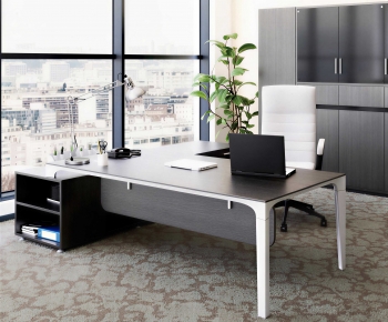 Modern Office Desk And Chair-ID:307828907