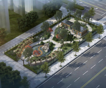 New Chinese Style Architectural Bird's-eye View Planning-ID:136636022