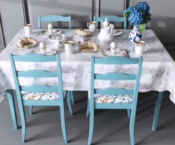 American Style Dining Table And Chairs-ID:281104094