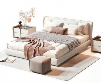 Modern Double Bed-ID:693655014