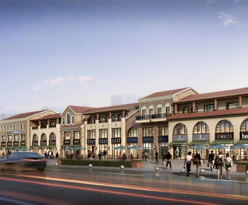 European Style Appearance Of Commercial Building-ID:147104024