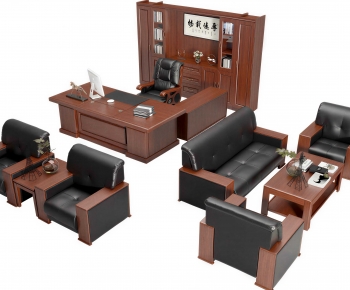 New Chinese Style Office Desk And Chair-ID:780296097
