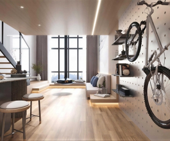 Modern A Living Room-ID:372766023