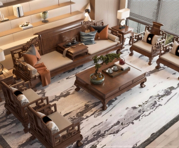 Chinese Style Sofa Combination-ID:775078069