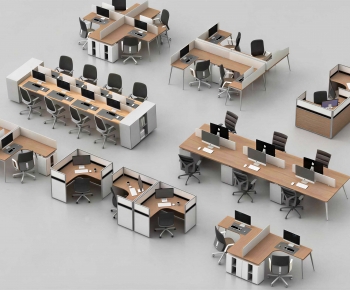 Modern Office Desk And Chair-ID:306364065