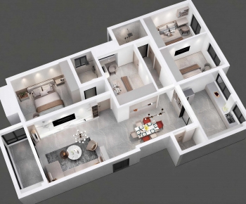 Modern A Bird's-eye View Of Home Decoration-ID:377837903