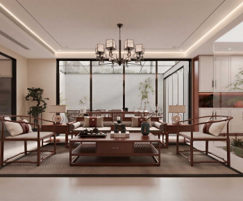 New Chinese Style A Living Room-ID:260175946