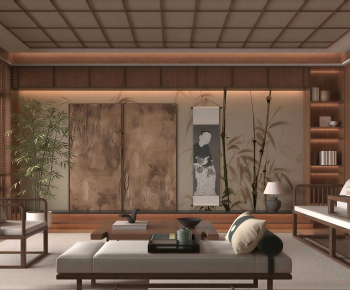 New Chinese Style A Living Room-ID:206867933