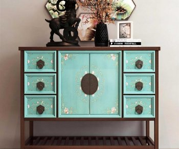New Chinese Style Entrance Cabinet-ID:475450049