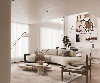 Wabi-sabi Style A Living Room-ID:166890641