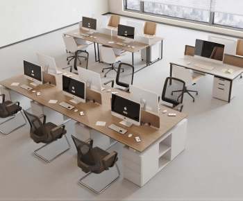 Modern Office Desk And Chair-ID:821007971