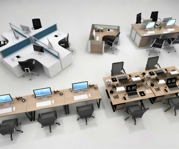 Modern Office Desk And Chair-ID:991931925