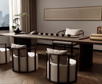 New Chinese Style Tea Tables And Chairs-ID:533397916