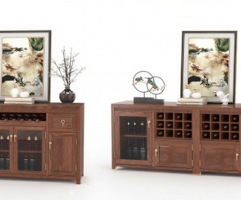 New Chinese Style Wine Cabinet-ID:665718089